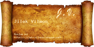 Jilek Vilmos névjegykártya